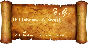 Hillebrand Gyöngyi névjegykártya